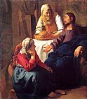 Johannes Vermeer Christ in the House of Mary and Martha painting